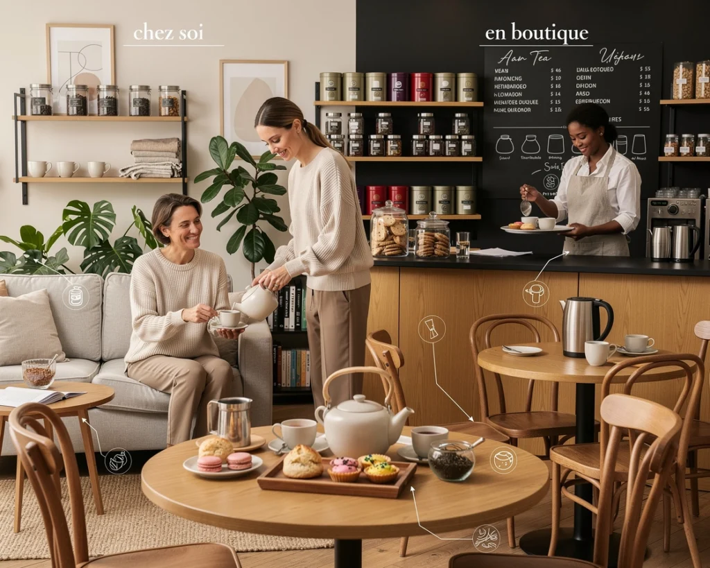 aménagement salon de thé